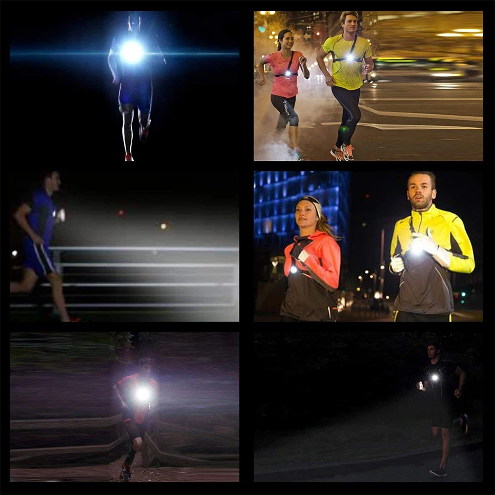 NEW running light USB rechargeable night waterproof outdoor led chest light back warning running light for night jogging supplier