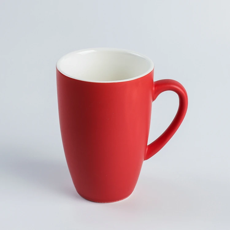 Household Attractive Solid Color Bulk Tall Custom Logo Coffee Mugs