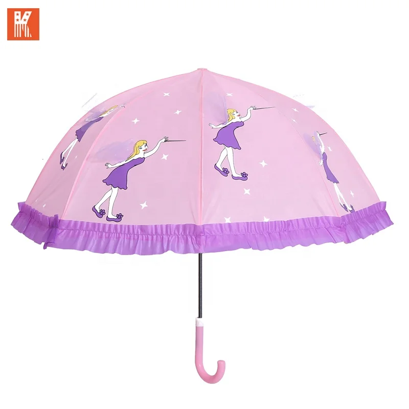 

Creative Pink Princess girl kids umbrella best-selling China manufacturer dress umbrella with logo printing, Different