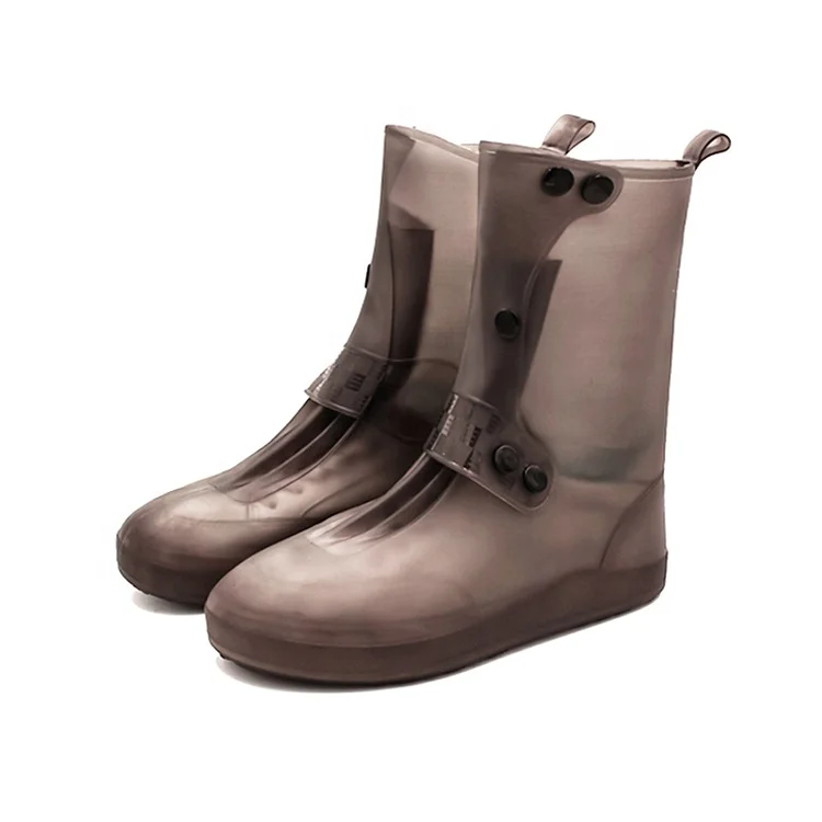 Txyk Espesa PVC Botas Altas con Cremallera Reutilizables Impermeables a Prueba de Nieve Zapatos Antideslizantes Cubierta 