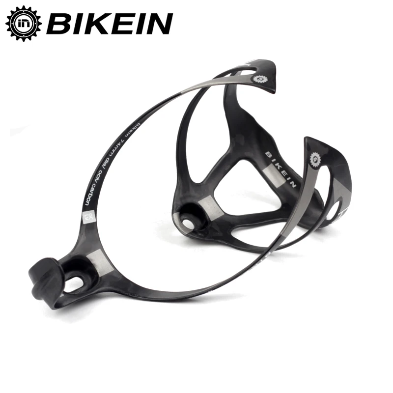 

BIKEIN Ultralight UD Carbon Mountain Bike Water Bottle Holder Road Bicycle Bottle Cage Black/White Cycling MTB Accessories 16g, Matte black/matte white