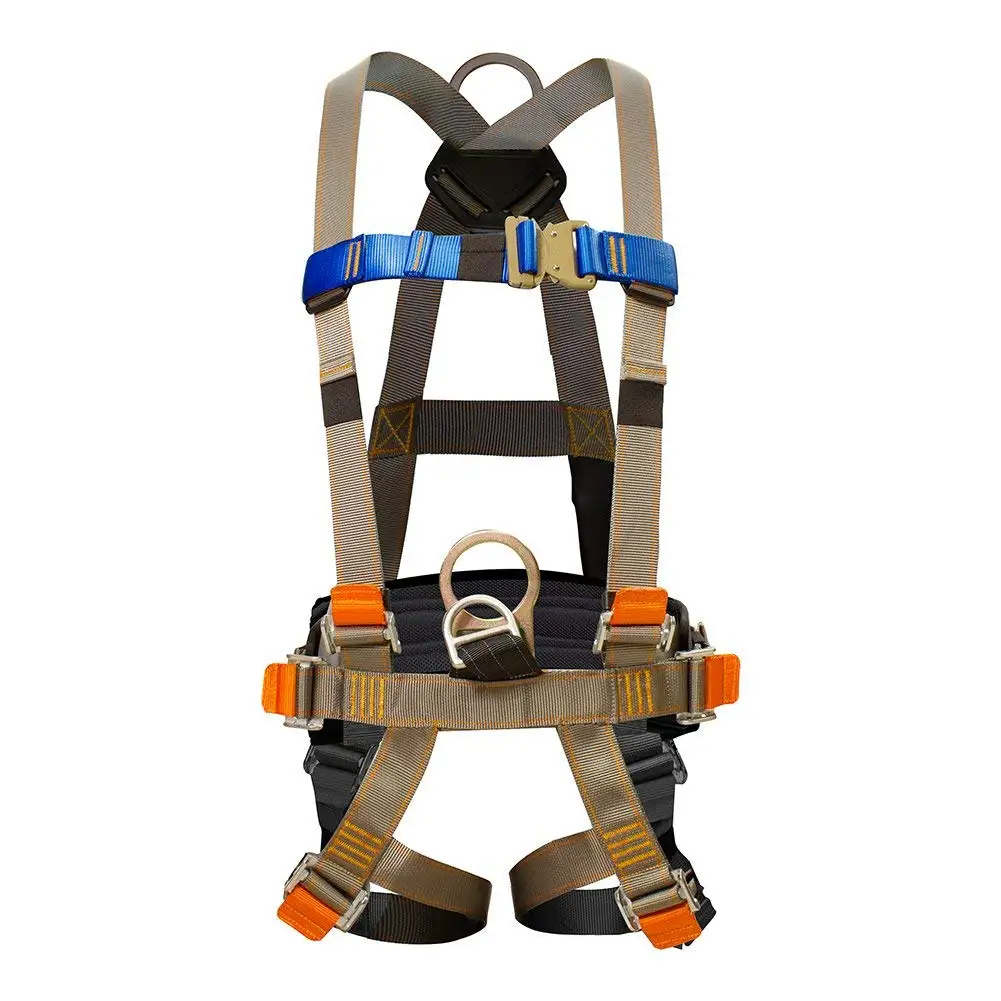 Harnesses Fusion Climb Streak Racer Full Body Padded Zipline H Style Harness Blue Size LXL