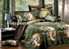 hot!3D reactive printing bedding set/tiger patterns bedsheet set /manufacturer