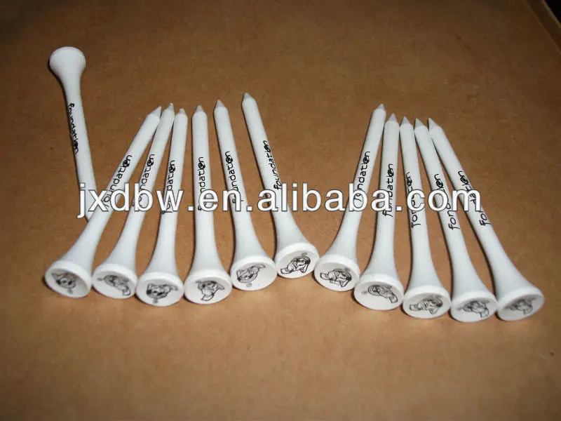 

High Quality Customized Logo Printed Wooden Golf Tees, N/a