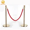 Stainless Steel Crowd Control Red Velvet Rope Stanchions for Airport / Aircraft
