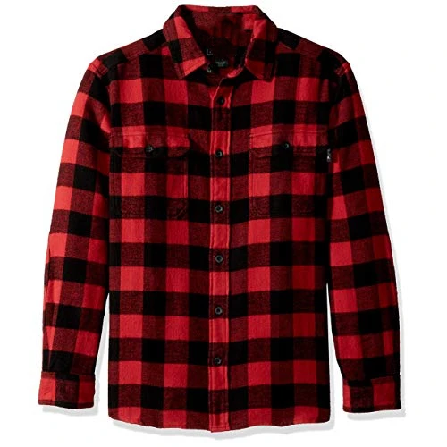 

100%cotton casual long sleeve flannel green check shirt men, Black/red/green/blue and red/ and others