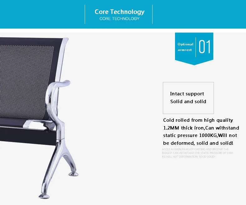 WCM-C503 Hospital seating public place 3 seater medical waiting chair