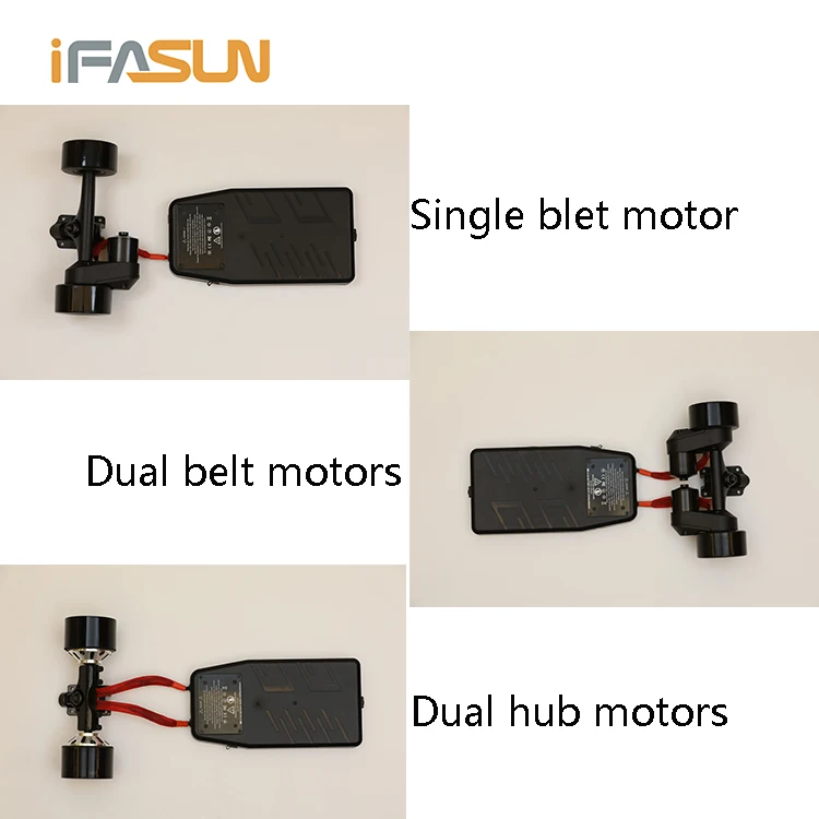 
iFasun Hangzhou Factory adult e longboard parts battery powered DIY electric skateboard kit with belt motor 