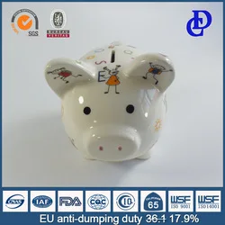 wholesale white ceramic piggy banks