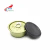 100ml packaging 3.5g dry herb empty gold tin cans with black or clear plastic lids in stock TC-39K