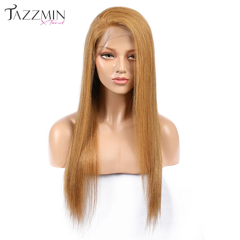 

Wholesale color 27/30 indian hair transparent lace front wig