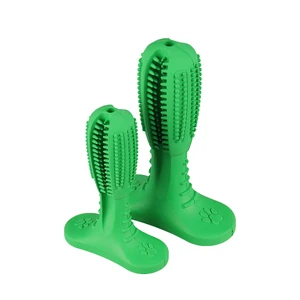 Image of Non-Toxic Dog Rubber Pet Chew Toys Dog Toothbrush Natural Rubber Stick