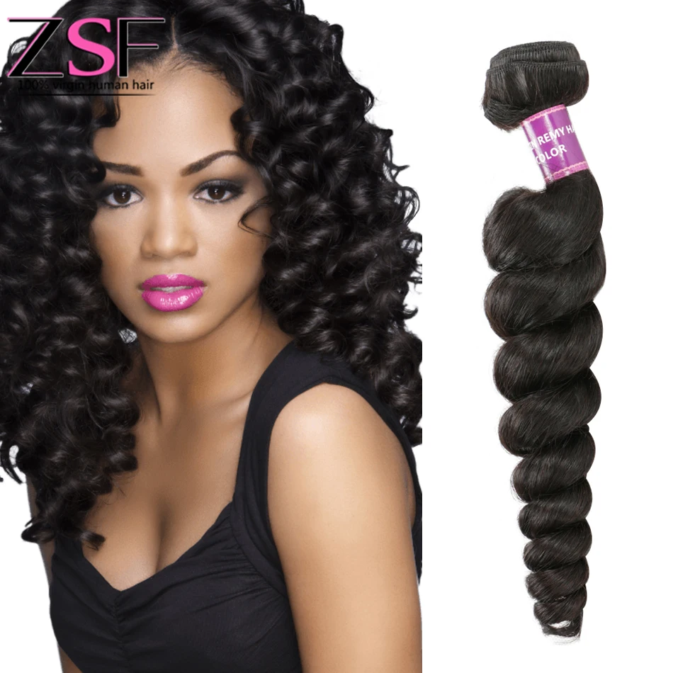 

ZSF Peruvian Cuticle Alignde Hair Extension Loose Wave