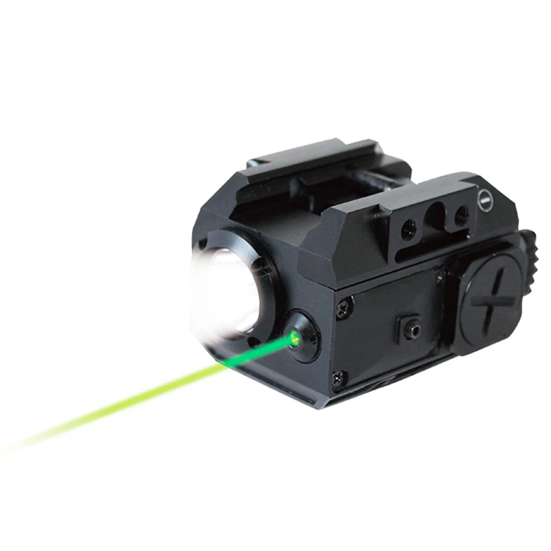 

Handgun rail mounted 180Lum flashlight and green laser sight airsoft sniper