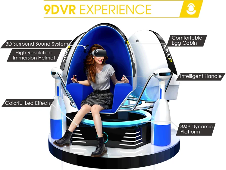 Interactive Game 3Dof Electric Dynamic Virtual Reality 9D VR Simulator Arcade Games Machines