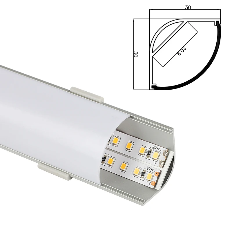 3030 Profile Led Aluminum Extrusion Led Tube,Corner Aluminum Led Extrusion Light Bar With
