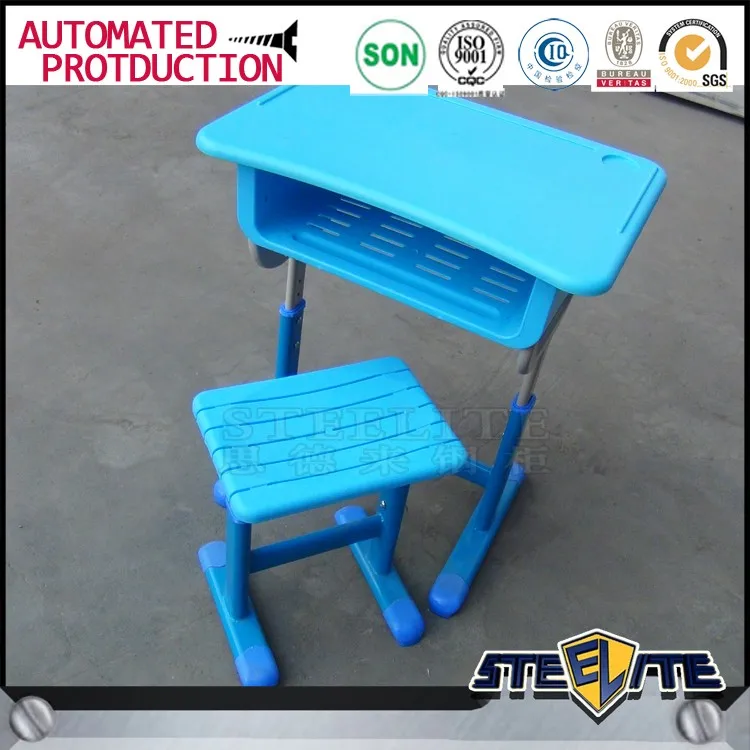 Cheap Price Adjustable Kids Plastic Attached School Desks And Chair