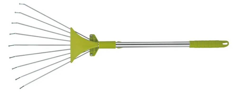 
(PC-1048E) 15 Flat Tine Telescopic Adjustable Lawn Garden Rake 