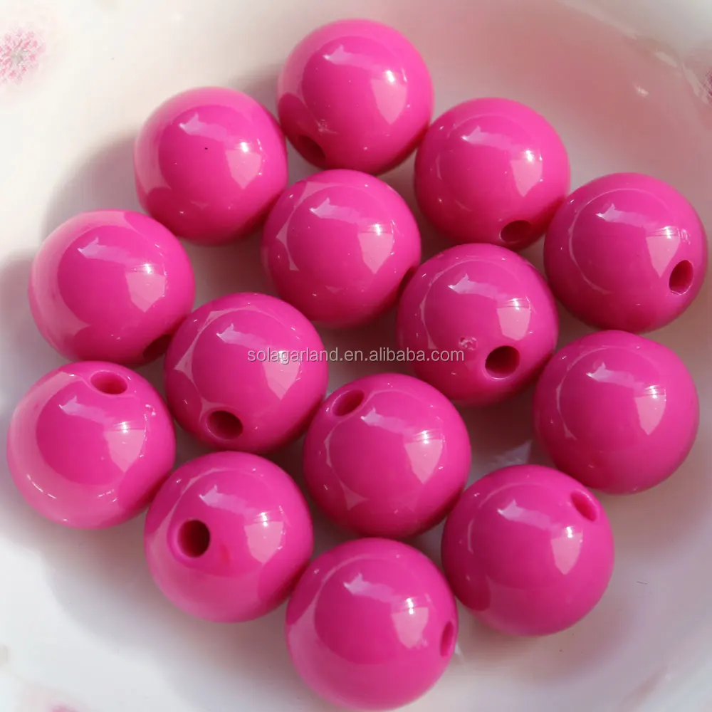 20mm Peach Ab Chunky Bubblegum Beads, Acrylic Gumball Beads in