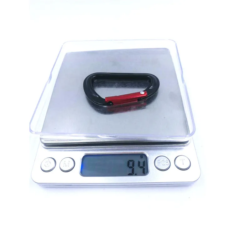 Factory Wholesale D Type Aluminum Hook Light Weight Carabiner for Camping, Hiking,Hammock