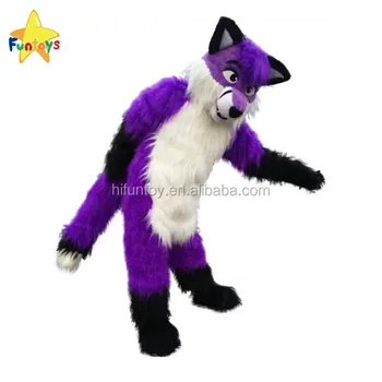 purple wolf plush