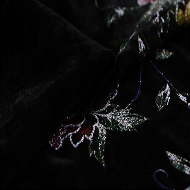 
dyed jacquard metallic silk lurex velvet fabric 