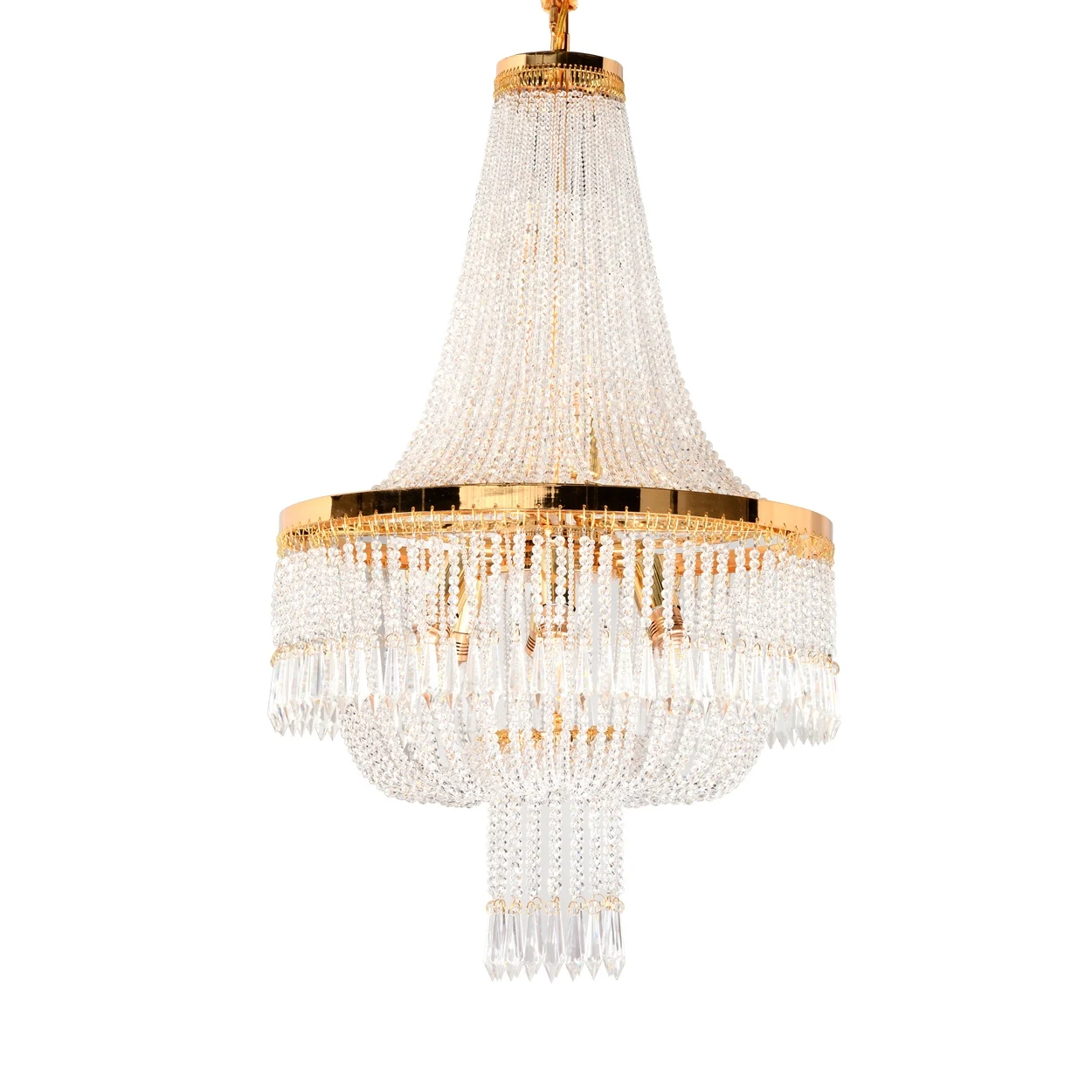 Elegant Style Crystal Beads Luxury Chain Chandeliers For Hospitality Pendent Light Buy Luxury