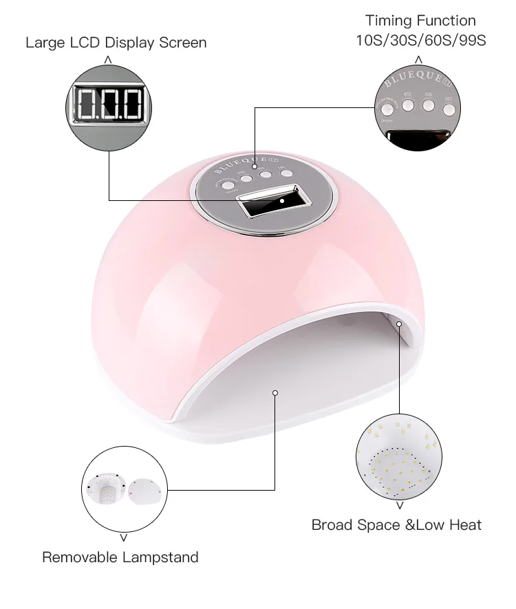 nail uv lamp nail dryer machine sun uv led lamp gel dryer nail lamp led light professional 72W