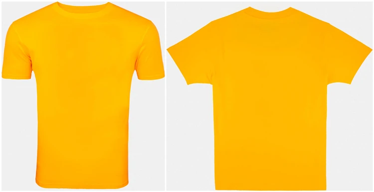 Round Neck Yellow Plain T-shirt Wholesale - Buy Yellow Plain T-shirt ...