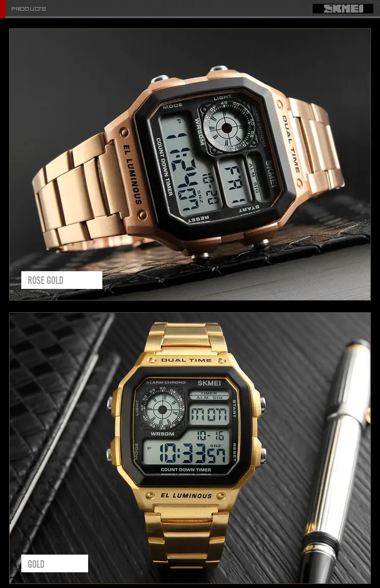 el luminous watch dual time