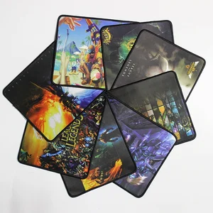 Customized sublimation print anti-slip natural rubber small square gaming mouse pad