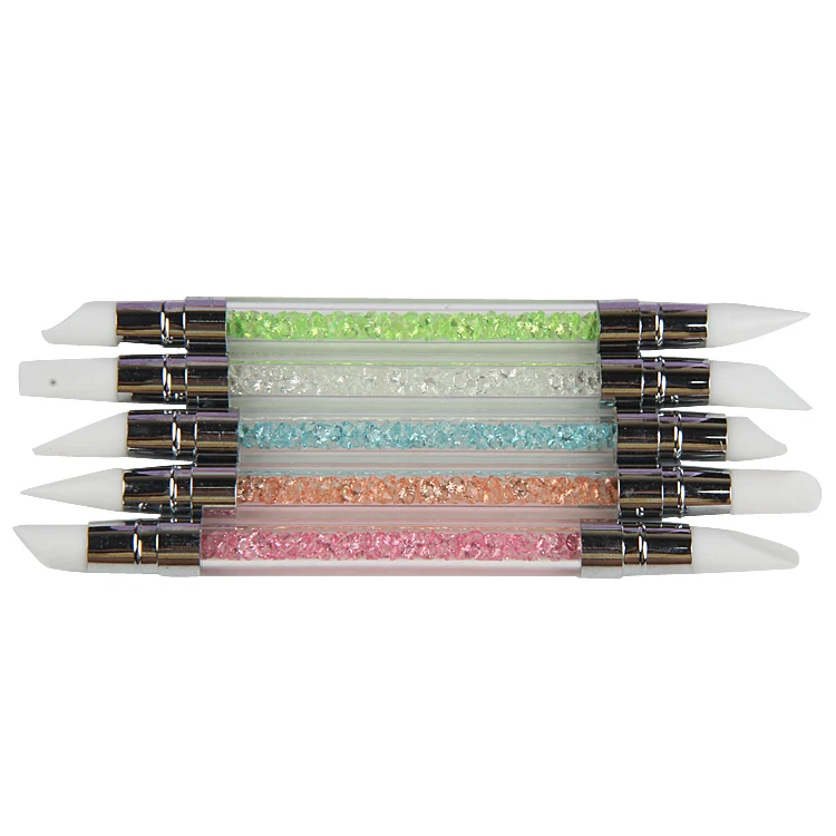 

TSZS nail art tool 5pcs acrylic handle silicone paint brush for nails