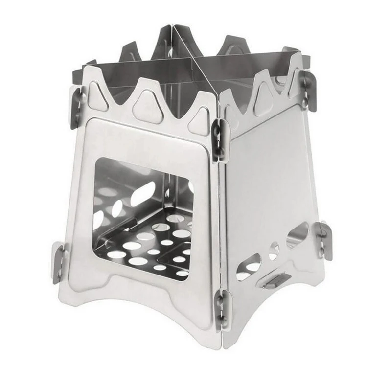 

Outdoor Camping Stove Portable Folding Lightweight Titanium Wood Burning