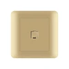 FIKO Hotel Engineering projects concealed Wall type 86 Champagne Gold PC one hole computer interface socket panel for office