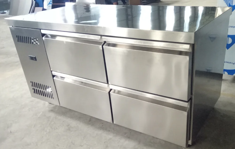 Guyana Hotel Stainless Steel Commercial Kitchen Refrigerator Chef Base