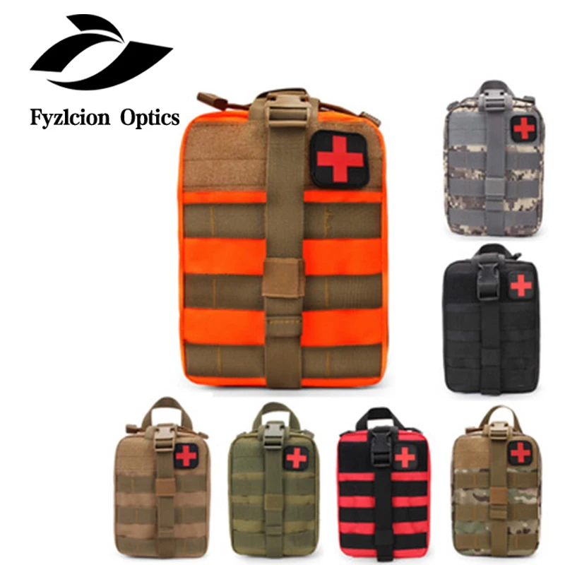 

Outdoor EDC Molle Tactical Pouch Bag Emergency First Aid Kit Bag Travel Camping Hiking Climbing Medical Kits Bags, Black,red ,brown,green,orange,cp,acu