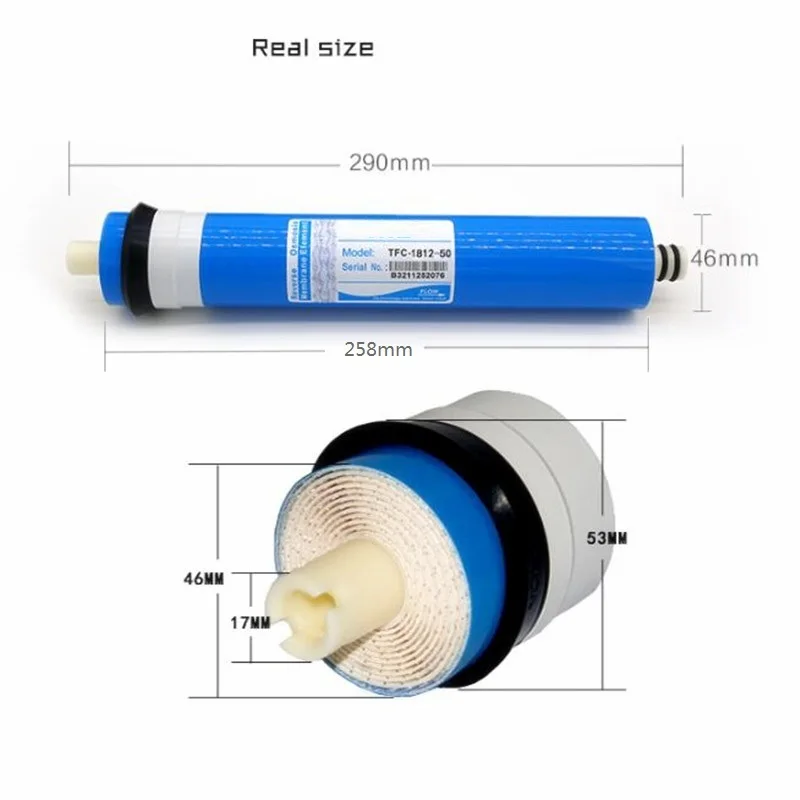 Ro Filter 50 Gpd Ro Membrane For Housing Residential Water Filter