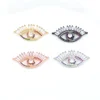 Classic Silver/Gold/Rose Gold/Black Plated Copper Multi Color Rainbow Zirconia Devil Eye Charm for Good Luck Protection Jewelry