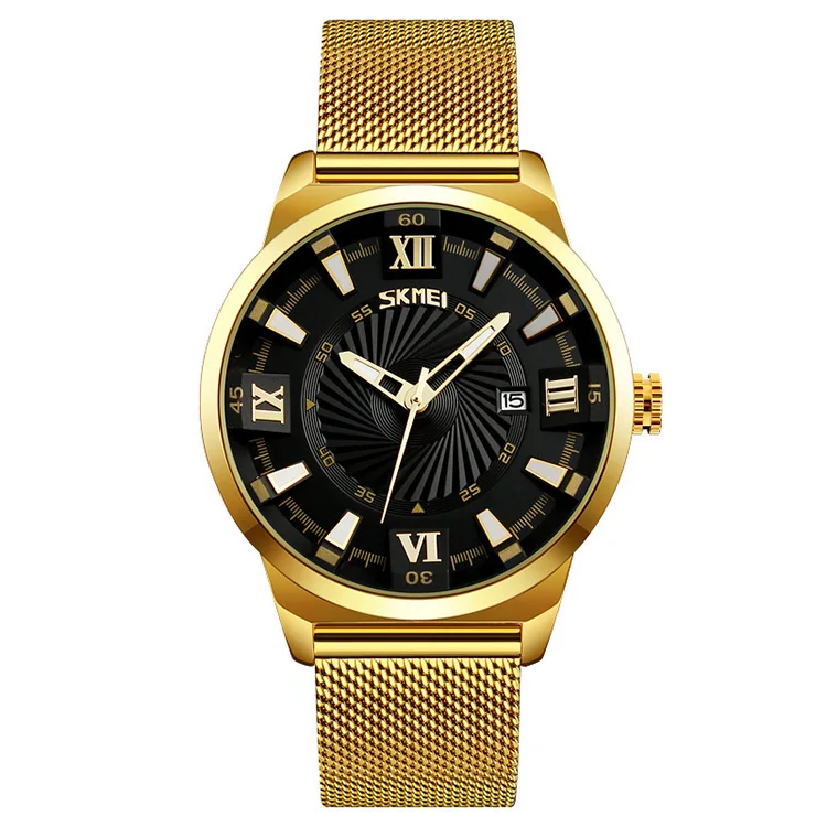 

SKMEI 9166 japan movt quartz watch stainless steel back watches men, 4 colors