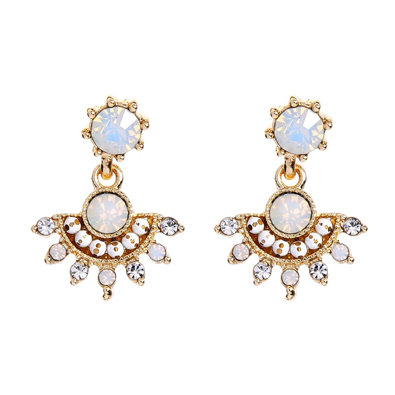 

ed01793c Women Office Daily Wear Gold Earrings Designs Crystal Jewellery