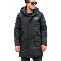 

2019 Wholesale mens hooded military jacket reversible zipper winter jacket puffer jacket