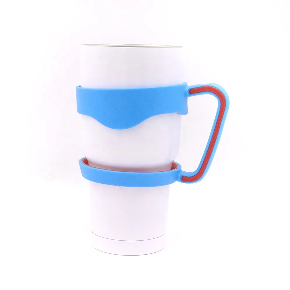 

Hangzhou Watersy Wholesale 30 oz Personalized Portable Plastic Tumbler Handle Mug Handgrip, Black/green/purple/pink /blue