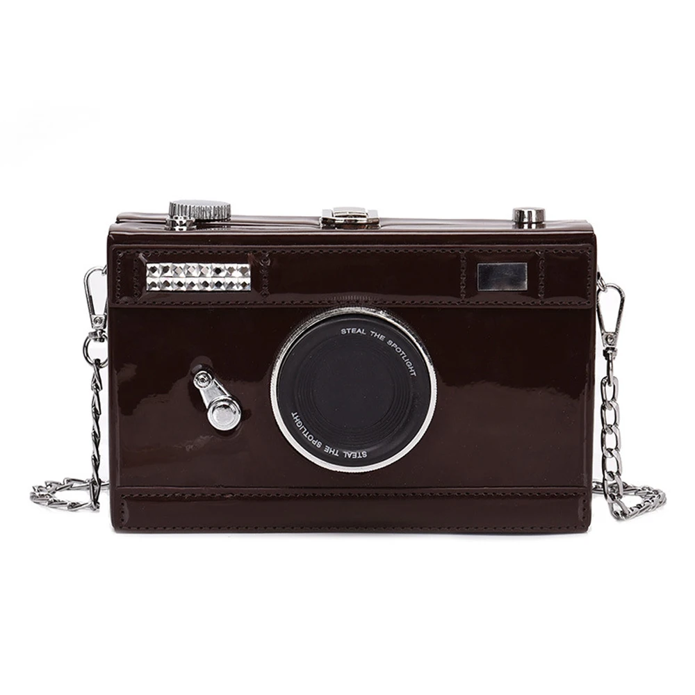 

camera box chain female pu leather fashion one-shoulder crossbody women bag