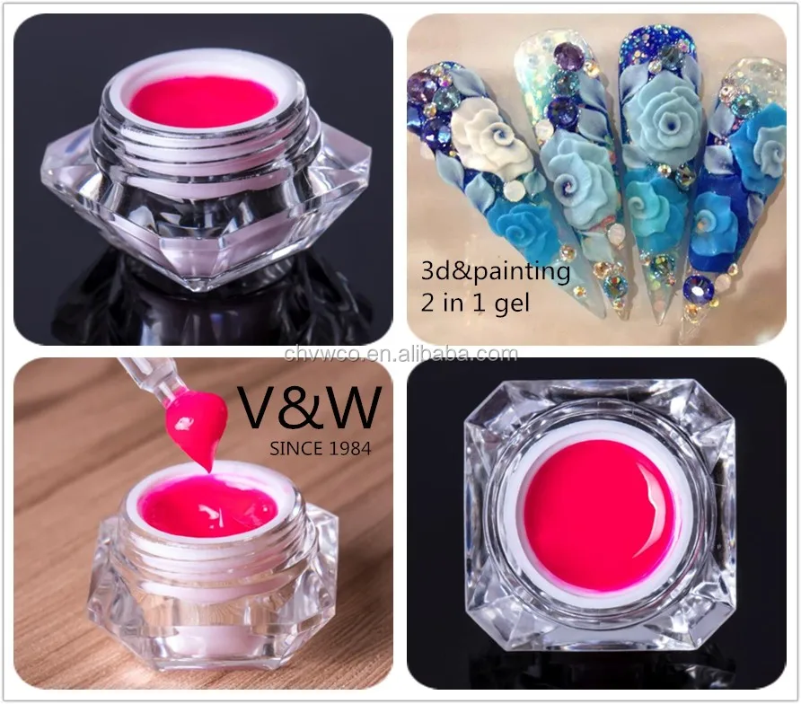 Factory Supply Nails Painting 3d Sculpture Gel Polish Carving Gel more than 500 colors