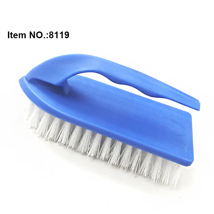 
HQ8119 assorted colors iron shaped PP scrub brush 