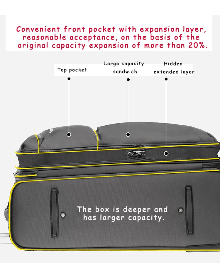 Gear Up Good Price Nylon 3 Pieces Set Luggage Bag Travel Trolley