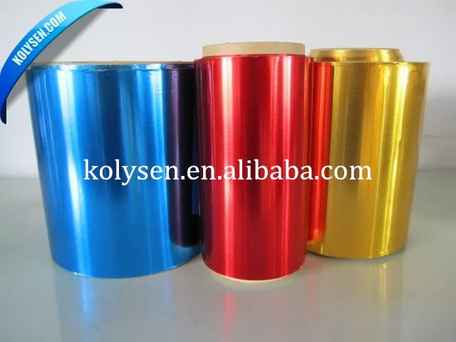wholesale Metallized colored PET  plastic film