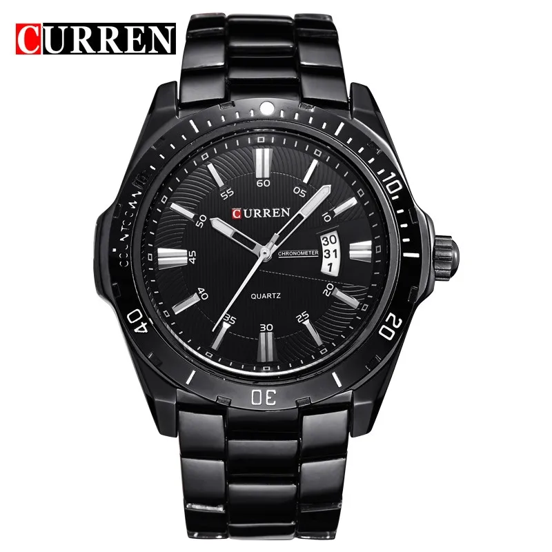 

Curren Luxury Brand Man Watch Stainless Steel Men Quartz Wristwatch Date Calendar Business Watch relogio masculino 8110