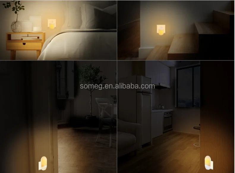 Wireless PIR Motion Sensor Night Light Body Induction Night Lamp luminaria Bedroom Hallway LED Wall Light Nightlight EU/US Plug