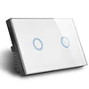 AU Standard Approval 240V Crystal Glass Panel Capacitive Touch Control 2 Gang Touch Light Switches
